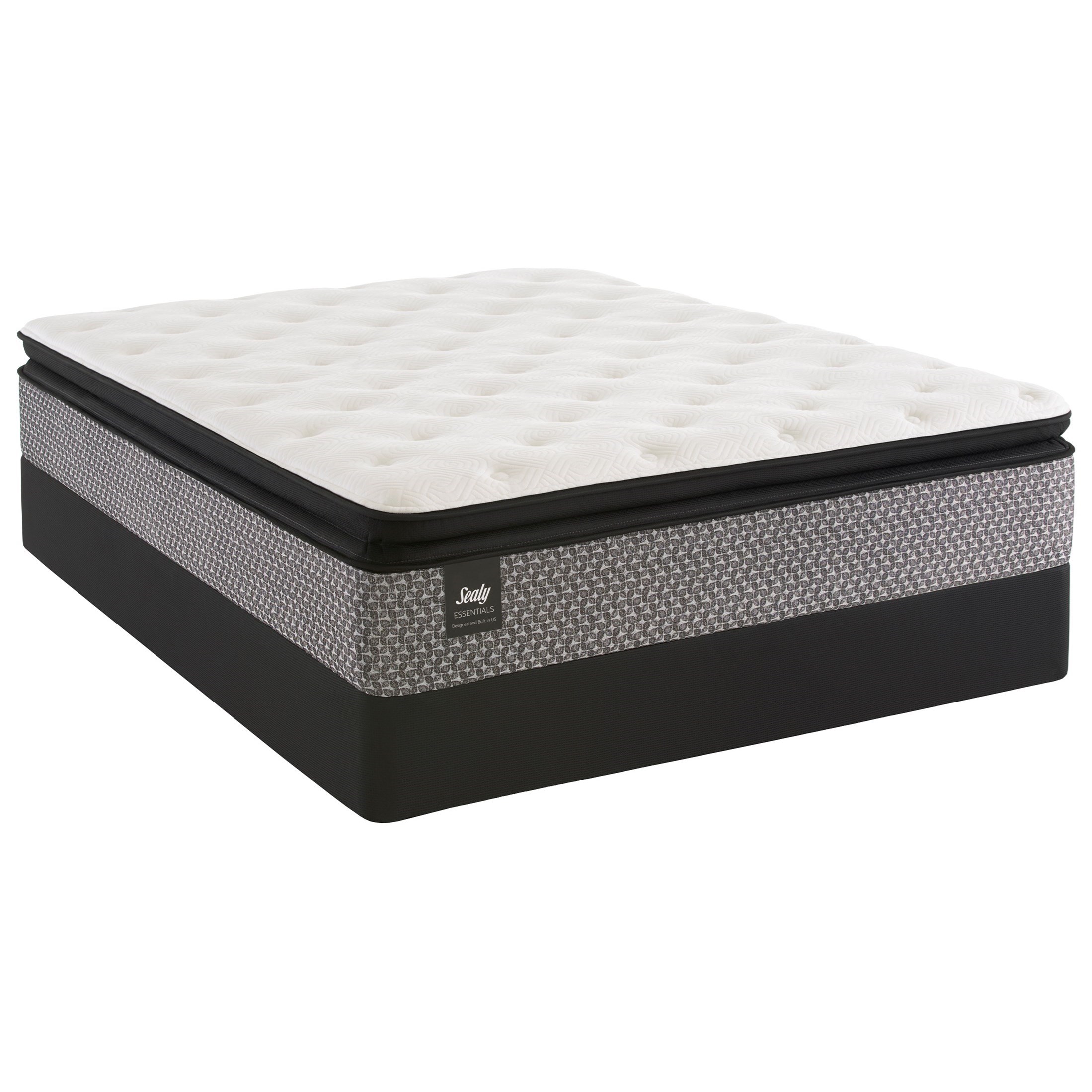 Sealy Deaton Queen 12" Plush Euro Pillow Top Innerspring Mattress and 5